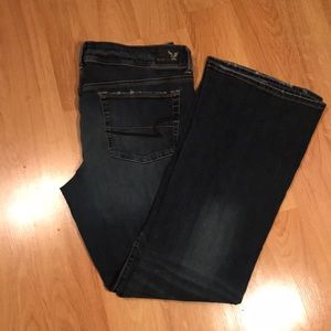 American Eagle Dark Wash Kick Boot Jeans
